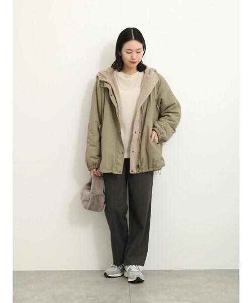 Samansa Mos2 blue（サマンサモスモスブルー）の「ウールライクチェックパンツ（その他パンツ・レディース・ブラウン/チャコールグレー/グレー/ベージュ・F）」の17枚目の写真