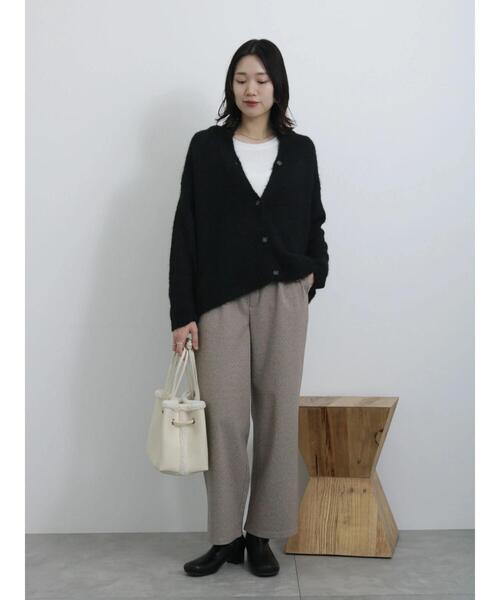 Samansa Mos2 blue（サマンサモスモスブルー）の「ウールライクチェックパンツ（その他パンツ・レディース・ブラウン/チャコールグレー/グレー/ベージュ・F）」の20枚目の写真