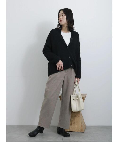 Samansa Mos2 blue（サマンサモスモスブルー）の「ウールライクチェックパンツ（その他パンツ・レディース・ブラウン/チャコールグレー/グレー/ベージュ・F）」の22枚目の写真