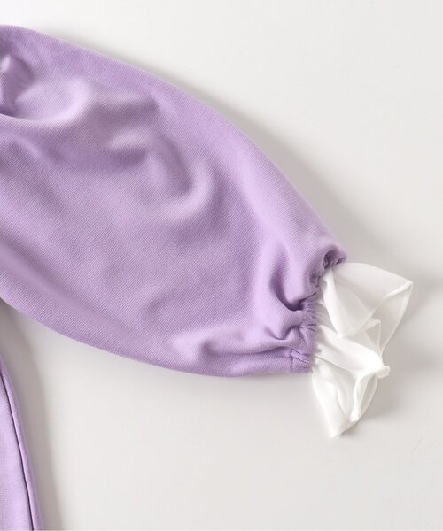 apres les cours（アプレレクール）の「【フォーマル対応】ボウタイフリル衿付きワンピース＿アプレレクールマシェリ（ワンピース・キッズ・ラベンダー/ブラック・100/80/120/140/110/90/130）」の16枚目の写真