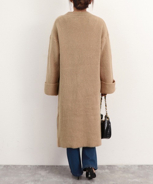 Miniministore(ミニミニストア)の「ロング ニットカーディガン レディース(カーディガン/ボレロ・レディース・ベージュ/ブラック/ブラウン・フリー)」の15枚目の写真