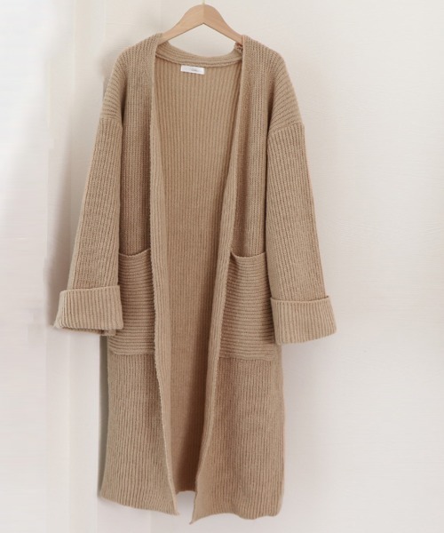 Miniministore(ミニミニストア)の「ロング ニットカーディガン レディース(カーディガン/ボレロ・レディース・ベージュ/ブラック/ブラウン・フリー)」の16枚目の写真