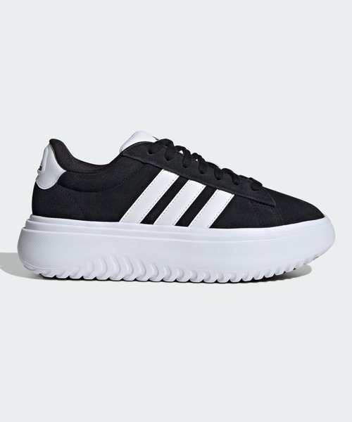 【定番人気，送料無料】 adidas◆GRANDCOURT PLATFORM_グランドコート プラットフォーム/24.5cm/WHT
