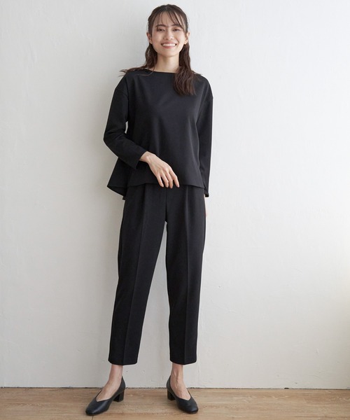 IKKA LOUNGE（イッカラウンジ）の「【フォーマル対応／2点セット】GOKU楽長袖セットアップ（セットアップ・レディース・ネイビー/ブラック・S/M/L/XL）」の7枚目の写真