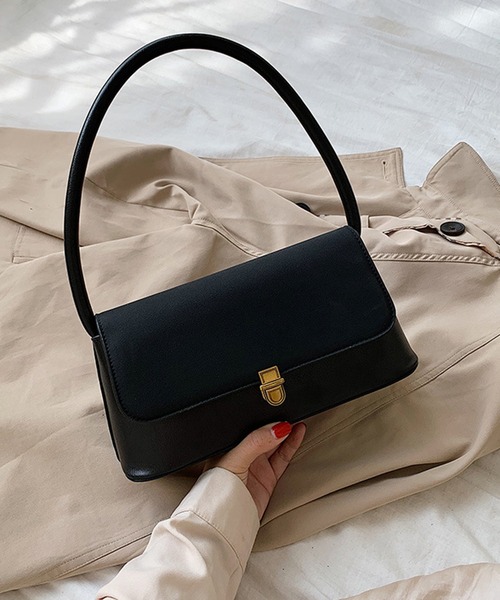 SETUP7（セットアップセブン）の「【SETUP7】バックル台形ハンドバッグ SCCH483（ハンドバッグ・レディース・ブラック/ホワイト/ブラウン・FREE）」の3枚目の写真