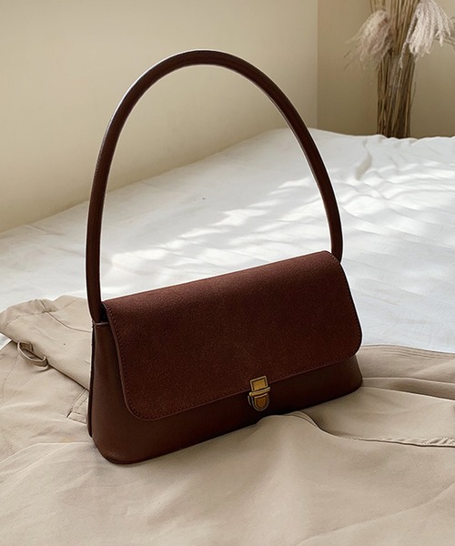 SETUP7（セットアップセブン）の「【SETUP7】バックル台形ハンドバッグ SCCH483（ハンドバッグ・レディース・ブラック/ホワイト/ブラウン・FREE）」の5枚目の写真