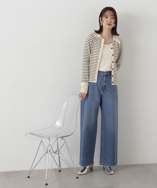 N.（N. Natural Beauty Basic）（エヌエヌナチュラルビューティーベーシック）の「【S Size Line】◆５ポケットワイドリメイクデニム（デニムパンツ・レディース・ライトブルー/ブルー・MEDIUM/SMALL）」の13枚目の写真