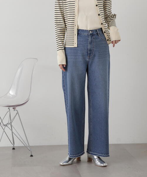 N.（N. Natural Beauty Basic）（エヌエヌナチュラルビューティーベーシック）の「【S Size Line】◆５ポケットワイドリメイクデニム（デニムパンツ・レディース・ライトブルー/ブルー・MEDIUM/SMALL）」の16枚目の写真