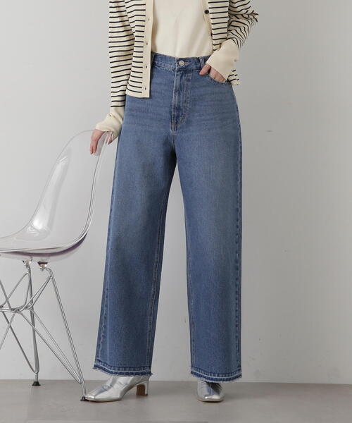 N.（N. Natural Beauty Basic）（エヌエヌナチュラルビューティーベーシック）の「【S Size Line】◆５ポケットワイドリメイクデニム（デニムパンツ・レディース・ライトブルー/ブルー・MEDIUM/SMALL）」の17枚目の写真