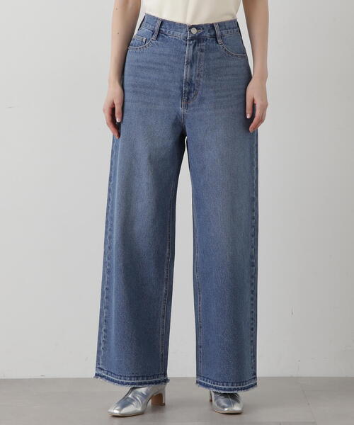 N.（N. Natural Beauty Basic）（エヌエヌナチュラルビューティーベーシック）の「【S Size Line】◆５ポケットワイドリメイクデニム（デニムパンツ・レディース・ライトブルー/ブルー・MEDIUM/SMALL）」の18枚目の写真