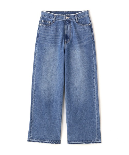 N.（N. Natural Beauty Basic）（エヌエヌナチュラルビューティーベーシック）の「【S Size Line】◆５ポケットワイドリメイクデニム（デニムパンツ・レディース・ライトブルー/ブルー・MEDIUM/SMALL）」の5枚目の写真