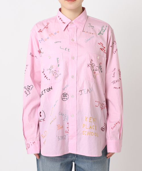 FRAMeWORK - FRAMeWORK Co/Si シアーシャツ　ピンク FRAMeWORK - FRAMeWORK Co/Si シアーシャツ ピンクの通販 by