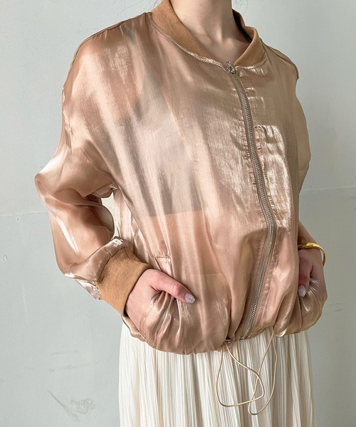 Jewelobe（ジュエローブ）の「グロシーシアーブルゾン（ブルゾン・レディース・ベージュ/ホワイト・FREE）」の11枚目の写真