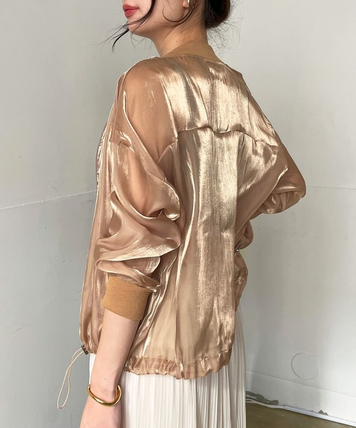 Jewelobe（ジュエローブ）の「グロシーシアーブルゾン（ブルゾン・レディース・ベージュ/ホワイト・FREE）」の12枚目の写真