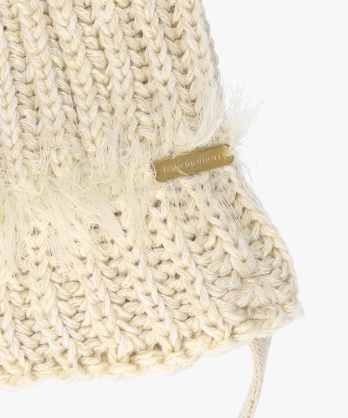 kaorinomori（カオリノモリ）の「kaorinomori アールニット ムゥ / カオリノモリ（ニットキャップ/ビーニー・レディース・ライトグリーン/ライトベージュ/ダークグレー・FREE）」の6枚目の写真