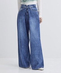 【JOHN LAWRENCE SULLIVAN/ジョンローレンスサリバン】WASHED DENIM WIDE PANTS/ウォッシュドデニムワイドパンツ/JLSW-02-S