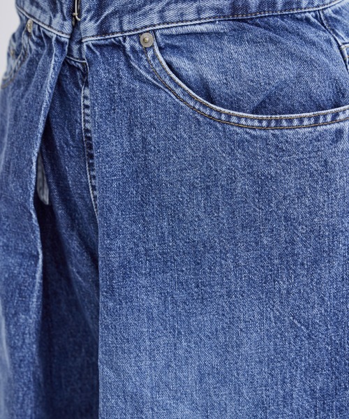JOHN LAWRENCE SULLIVAN(ジョンローレンスサリバン)の「【JOHN LAWRENCE SULLIVAN/ジョンローレンスサリバン】WASHED DENIM WIDE PANTS/ウォッシュドデニムワイドパンツ/JLSW-02-S(デニムパンツ・レディース・ブラック/インディゴブルー・SMALL/MEDIUM)」の9枚目の写真