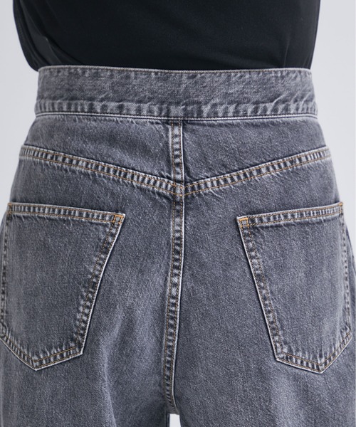 JOHN LAWRENCE SULLIVAN(ジョンローレンスサリバン)の「【JOHN LAWRENCE SULLIVAN/ジョンローレンスサリバン】WASHED DENIM WIDE PANTS/ウォッシュドデニムワイドパンツ/JLSW-02-S(デニムパンツ・レディース・ブラック/インディゴブルー・SMALL/MEDIUM)」の18枚目の写真