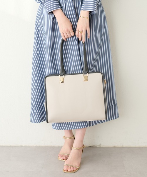 natural couture（ナチュラルクチュール）の「きれいめ観劇バッグⅡ（ショルダーバッグ・レディース・ライトグレー/アイボリー/グレイッシュベージュ・FREE）」の22枚目の写真