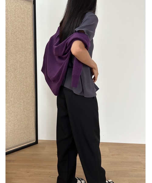 Didot.showroom(ディドット ショールーム)の「ソフトシアーシャツ(シャツ/ブラウス・レディース・ホワイト/チャコールグレー/ブラック/ワイン・FREE)」の22枚目の写真