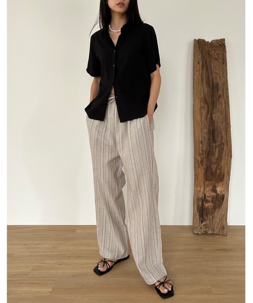 Didot.showroom(ディドット ショールーム)の「ソフトシアーシャツ(シャツ/ブラウス・レディース・ホワイト/チャコールグレー/ブラック/ワイン・FREE)」の11枚目の写真