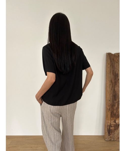 Didot.showroom(ディドット ショールーム)の「ソフトシアーシャツ(シャツ/ブラウス・レディース・ホワイト/チャコールグレー/ブラック/ワイン・FREE)」の12枚目の写真