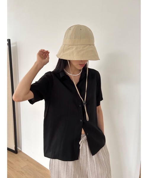 Didot.showroom(ディドット ショールーム)の「ソフトシアーシャツ(シャツ/ブラウス・レディース・ホワイト/チャコールグレー/ブラック/ワイン・FREE)」の13枚目の写真
