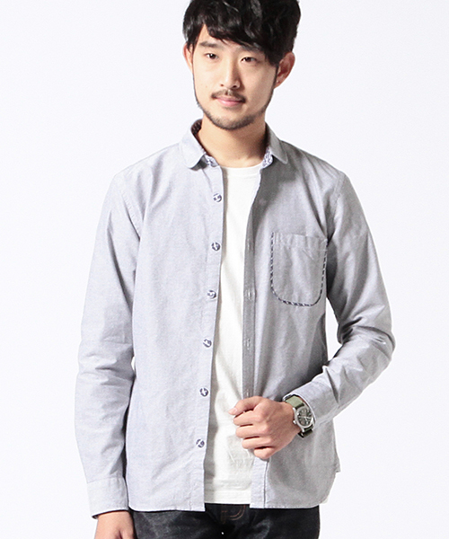 BEAMS(ビームス)の「BEAMS / 切り替え ラウンドカラーシャツ(シャツ/ブラウス・メンズ・ブラック/ホワイト・SMALL/X-LARGE/LARGE/MEDIUM)」の2枚目の写真