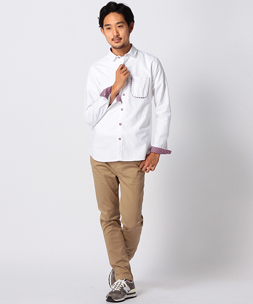 BEAMS(ビームス)の「BEAMS / 切り替え ラウンドカラーシャツ(シャツ/ブラウス・メンズ・ブラック/ホワイト・SMALL/X-LARGE/LARGE/MEDIUM)」の14枚目の写真