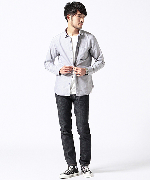 BEAMS(ビームス)の「BEAMS / 切り替え ラウンドカラーシャツ(シャツ/ブラウス・メンズ・ブラック/ホワイト・SMALL/X-LARGE/LARGE/MEDIUM)」の16枚目の写真