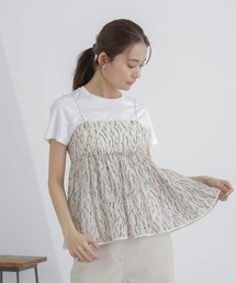 NANO universe | 表面変化シアープリントキャミソール(キャミソール)