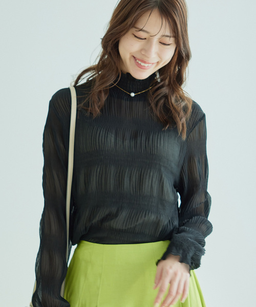 Jayro(ジャイロ)の「マジョリカプリーツインナー(Tシャツ/カットソー・レディース・ホワイト系その他/ライトグリーン/ピンク/ラベンダー/ブルー/レッド系その他2/ブラック/グレー/ホワイト系その他2/グリーン・FREE)」の12枚目の写真