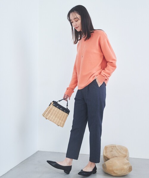 THE SHOP TK (ザ ショップ ティーケー )の「◆【5色展開/美脚/環境に優しい】ツイルワッシャーテーパードパンツ/洗える(その他パンツ・レディース・ネイビー/ブラック/スモーキーグリーン系/ライトベージュ/サックスブルー・10/11/12/13/14)」の9枚目の写真
