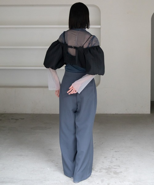 VACANCY（ヴァカンシー）の「フクレジャガード2wayオフショルビスチェ（その他トップス・レディース・アイボリー/ブラック・FREE）」の17枚目の写真