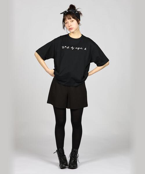 【着回しやすい♪】アニエスベー ロゴビッグシルエットTシャツ To b. by agnes b.(トゥービーバイアニエスベー)の「ロゴ