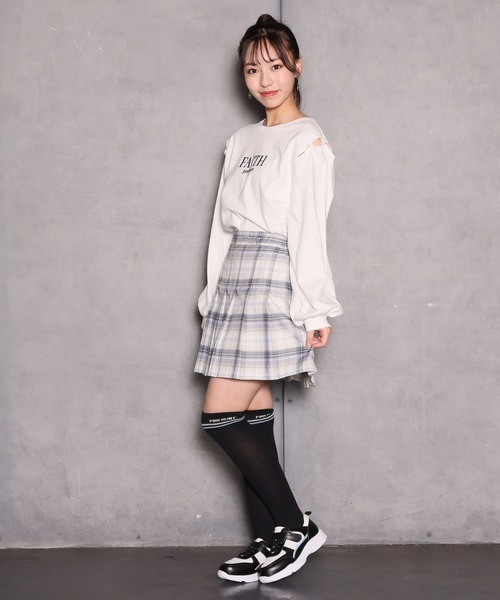 PINKHUNT(ピンクハント)の「PINKHUNT ピンクハント プリーツスカート 9344K 小学生女の子 服(スカート・キッズ・ベビーピンク/イエロー/ブルー/ネイビー/ブラック/パープル・120cm/130cm/140cm/150cm/160cm)」の18枚目の写真