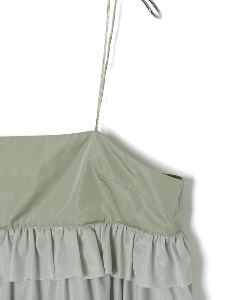 ADAM ET ROPE'（アダムエロペ）の「【WEB限定】ティアードキャミソール（キャミソール・レディース・キナリ/グリーン系その他2/ブラック・FREE）」の13枚目の写真