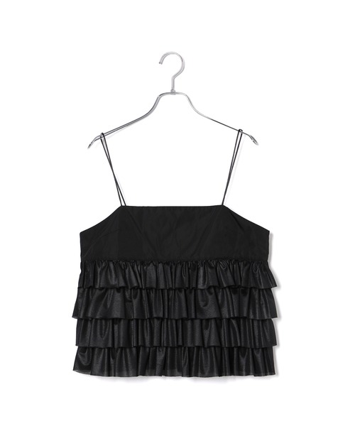 ADAM ET ROPE'（アダムエロペ）の「【WEB限定】ティアードキャミソール（キャミソール・レディース・キナリ/グリーン系その他2/ブラック・FREE）」の18枚目の写真