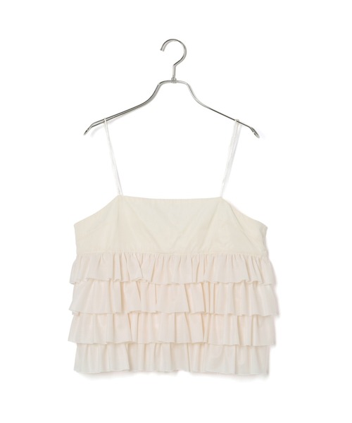 ADAM ET ROPE'（アダムエロペ）の「【WEB限定】ティアードキャミソール（キャミソール・レディース・キナリ/グリーン系その他2/ブラック・FREE）」の20枚目の写真