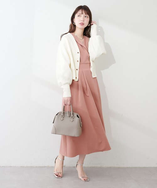 natural couture(ナチュラルクチュール)の「WEB限定 / オープンネックレディワンピース(ワンピース・レディース・ブラック/グレイッシュベージュ/ブルー/オレンジ・FREE)」の21枚目の写真