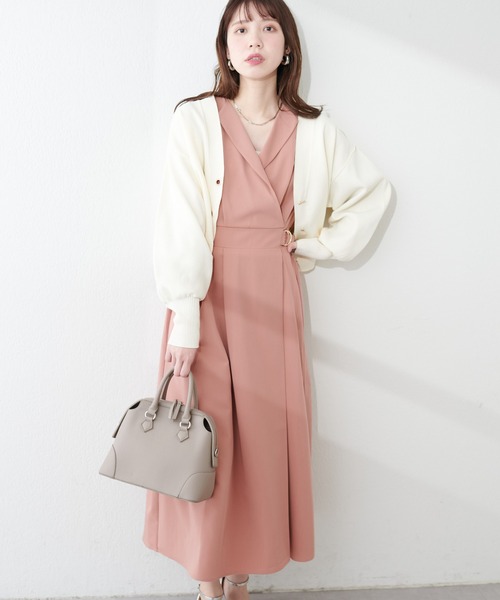 natural couture(ナチュラルクチュール)の「WEB限定 / オープンネックレディワンピース(ワンピース・レディース・ブラック/グレイッシュベージュ/ブルー/オレンジ・FREE)」の22枚目の写真