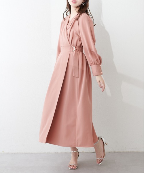 natural couture(ナチュラルクチュール)の「WEB限定 / オープンネックレディワンピース(ワンピース・レディース・ブラック/グレイッシュベージュ/ブルー/オレンジ・FREE)」の18枚目の写真