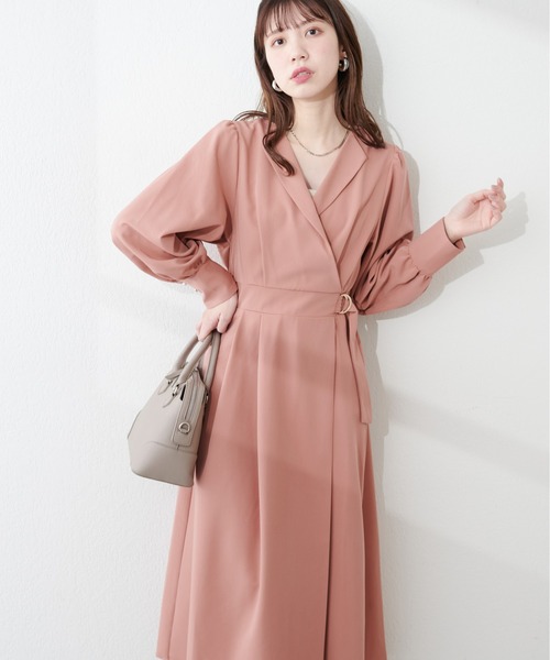 natural couture(ナチュラルクチュール)の「WEB限定 / オープンネックレディワンピース(ワンピース・レディース・ブラック/グレイッシュベージュ/ブルー/オレンジ・FREE)」の20枚目の写真