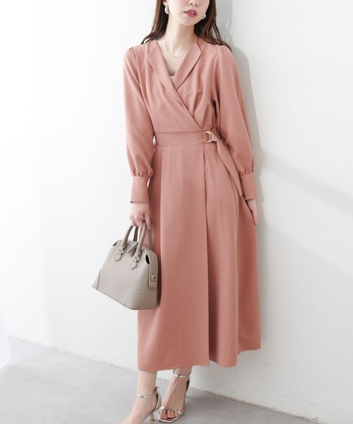 natural couture(ナチュラルクチュール)の「WEB限定 / オープンネックレディワンピース(ワンピース・レディース・ブラック/グレイッシュベージュ/ブルー/オレンジ・FREE)」の19枚目の写真