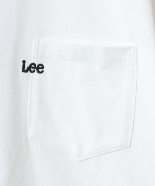 Lee（リー）の「Lee/リー POCKET S/S TEE/オーバーサイズ  ミニロゴ ワンポイント刺繍 ポケット 半袖Tシャツ/無地T/ボーダーT/リンガーT/レディース メンズ（Tシャツ/カットソー・メンズ・ホワイト/ブラック系その他/ブラック・M/L/XL）」の12枚目の写真