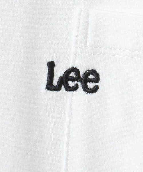 Lee（リー）の「Lee/リー POCKET S/S TEE/オーバーサイズ  ミニロゴ ワンポイント刺繍 ポケット 半袖Tシャツ/無地T/ボーダーT/リンガーT/レディース メンズ（Tシャツ/カットソー・メンズ・ホワイト/ブラック系その他/ブラック・M/L/XL）」の13枚目の写真