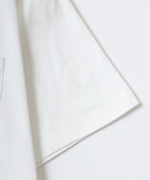 Lee（リー）の「Lee/リー POCKET S/S TEE/オーバーサイズ  ミニロゴ ワンポイント刺繍 ポケット 半袖Tシャツ/無地T/ボーダーT/リンガーT/レディース メンズ（Tシャツ/カットソー・メンズ・ホワイト/ブラック系その他/ブラック・M/L/XL）」の14枚目の写真