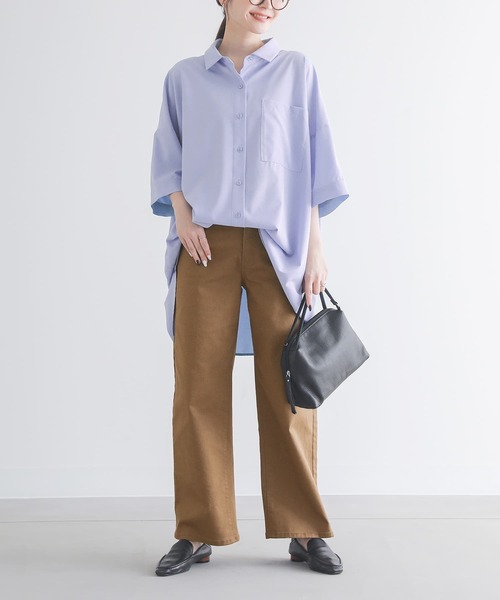 n'OrLABEL(ノアールレーベル)の「『ビッグシルエットシャツ』(シャツ/ブラウス・レディース・ブラック/オフホワイト/ライトブルー・FREE)」の11枚目の写真
