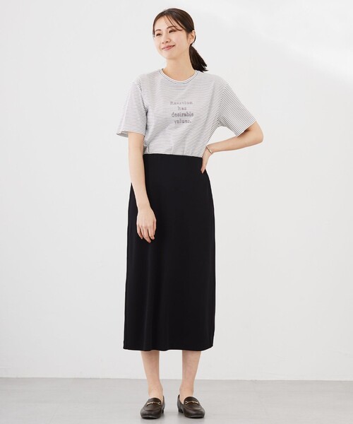 J.PRESS Ladies(J.プレス レディス)の「ロゴTシャツ(Tシャツ/カットソー・レディース・オレンジ系/ダルブルー系/ブラック系1/ホワイト系・SMALL)」の5枚目の写真