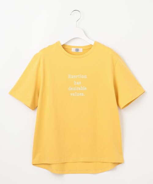 J.PRESS Ladies(J.プレス レディス)の「ロゴTシャツ(Tシャツ/カットソー・レディース・オレンジ系/ダルブルー系/ブラック系1/ホワイト系・SMALL)」の8枚目の写真